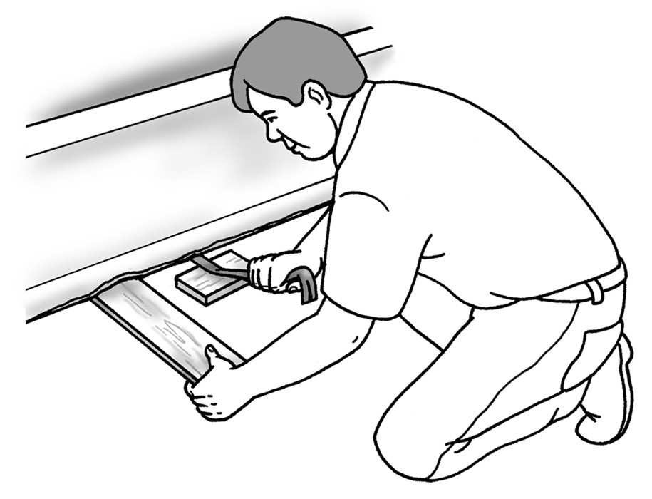 Figure 6-2: Use a wood or cardboard skid when removing a tub.